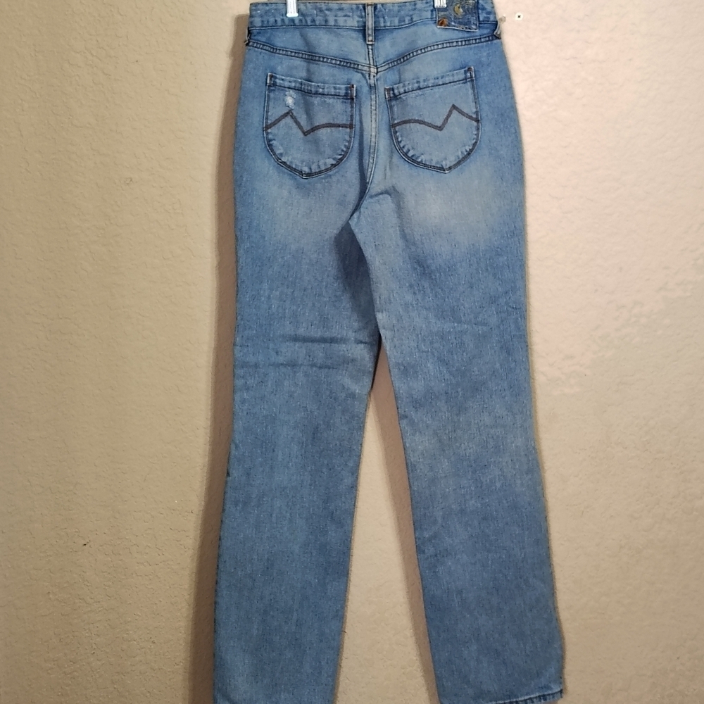 Cleo+Wolf High Rise Straight Women's 28x32 Distressed Thrashed 90s Y2K - Picture 9 of 11